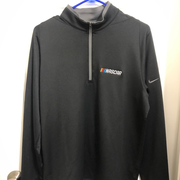 NASCAR Nike Dri-Fit Quarter Zip Pullover - Black - Picture 1 of 2